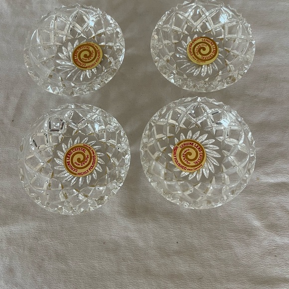 Other - 4 Genuine Lead Crystal Mini Bowls Set Highly Polished West Germany Vintage Rare